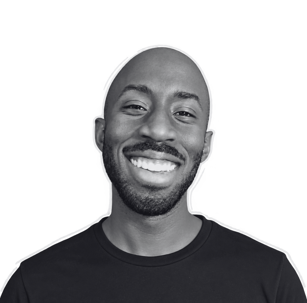 Gianfranco Bamba surrounded by product and AI sketches
